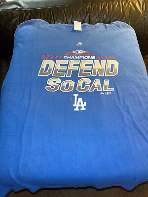 #ad Los Angeles Dodgers 2018 Defend Socal MLB Playoffs t shirt 3XL heavy cotton nice $8.00