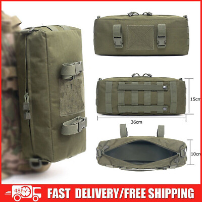 #ad Tactical Molle Pouch Bag Multi Purpose Large Capacity Waist Pack Outdoor Hiking $11.99