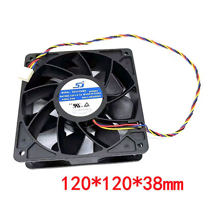 #ad SG121238BS Double Ball Cooling Fan Fit for Antminer S7 S9 S11 E9 L3 T9 M3 M10 $34.17
