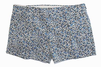 #ad J Crew Factory 10 M NWT Oxbow Blue Micro Floral Print 4quot; Chino Shorts $59.99
