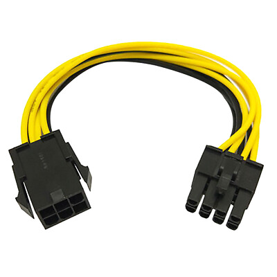 #ad 6 Pin to 8 Pin PCI E Power Converter Extension Cable for Video Card Graphics 58 $7.63