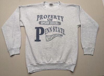 #ad Vintage Penn State PSU Nittany Lions NCAA Sweatshirt Pullover Gray Tultex XL $34.95