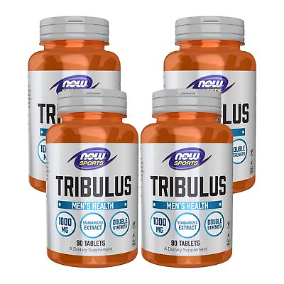 #ad 4 x NOW Tribulus 1000 mg 90 Tablets Fresh Made In USA Free Shipping $55.14