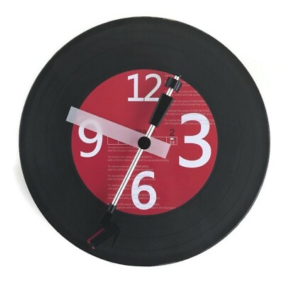#ad NEW 12quot; Vinyl Record Wall Clock with Turntable Stylus as Wall Art Home Decor $59.99