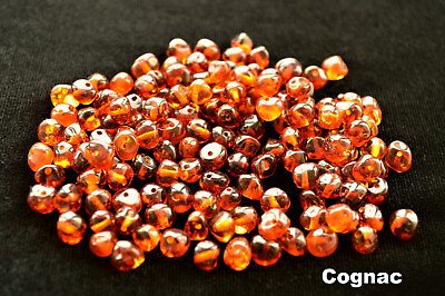 #ad Natural Baltic Amber Beads Natural Loose BQ Beads 4.5 6mm 50 100 200 Pcs Cognac $11.99