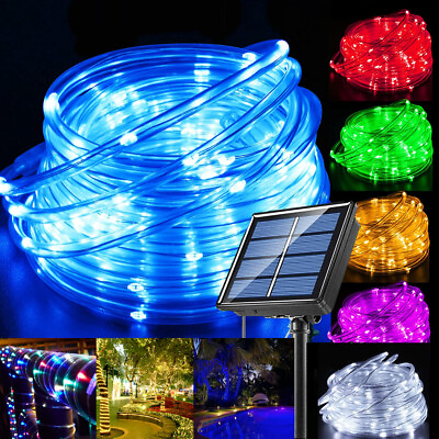 #ad Solar LED powered Fairy String Rope strip Lights Waterproof Outdoor garden patio $16.99