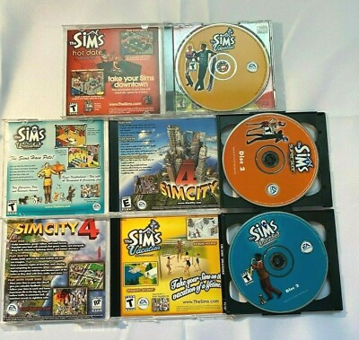 #ad The Sims 1 PC Lot of Original 3 Expansion Packs Superstar Unleashed Vacation $25.00