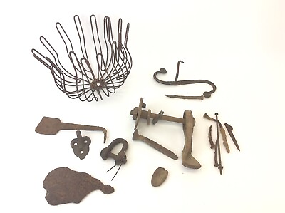 #ad Mixed Lot Vintage Used Metal Hardware Blade Tools Objects $44.00