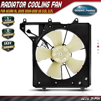 #ad Single Engine Cooling Fan Assembly w Shroud for Acura RL 2005 2012 V6 3.5L 3.7L $105.99