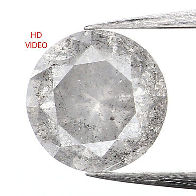 #ad 0.96 CT Natural Loose Round Shape Diamond 6.05 MM Grey Color Round Diamond LQ262 $449.00