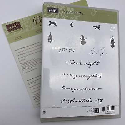 Stampin Up JINGLE ALL THE WAY SLEIGH RIDE DIES Mounting Wood Blocks RETIRED $54.97