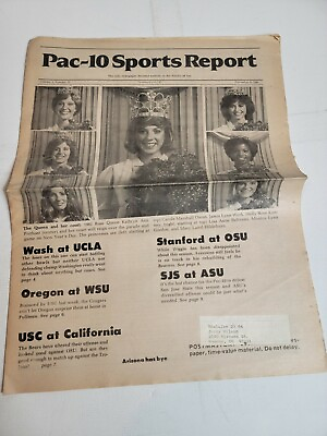 #ad Vintage College Pac 10 Sports Report Newspaper 1981 80s 1980s Beauty Pageant VTG $7.40