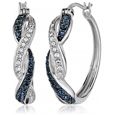 #ad Fashion Women Hoop Earring 925 Silver Jewelry Cubic Zircon Earring Gift C $2.64