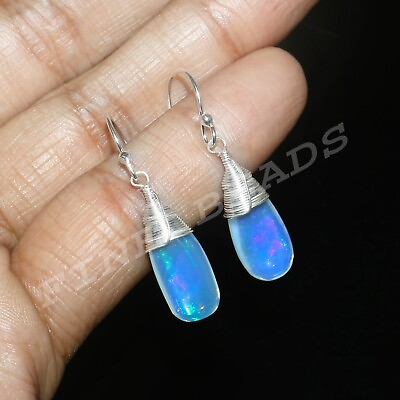 #ad Ethiopian Natural Opal Silver Earring Dangle Earring Fashion Jewelry ER 1373 $65.62