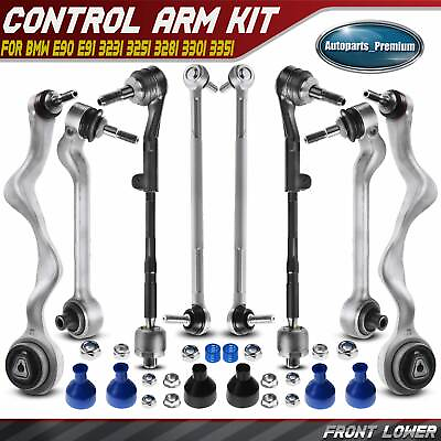 #ad 8pc Front Control Arm Bar Link Tie Rod End Kit for BMW E90 328i 335i E82 128i X1 $141.99