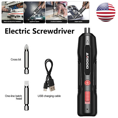#ad Portable Electric Screwdriver Set Mini Compact USB Rechargeable Screw Driver USA $15.59