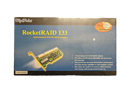 #ad HighPoint RocketRAID 133 Dual channel ATA133 RAID Adapter NIB $21.99