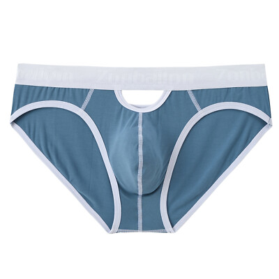 #ad Zonbailon Mens Briefs Sexy Hollowed Out Bamboo Comfort Flex Waistband Underwear $24.59