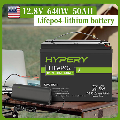 #ad LiFePO4 Lithium Battery 12V 50Ah Deep Cycle For RV Marine Off Grid Solar System $199.89