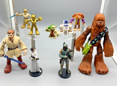 #ad Lot of 9 Hasbro Disney 2004 2012 Star Wars Figurines $22.00