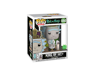 #ad Funko POP Rick and Morty King of $# with Sound #694 w Soft Protector B18 $95.99