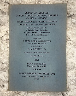 #ad BOOKS ON BIRDS BY GOULD AUDUBON BUFFON DRESSER CASSIN amp; OTHERS 1946 $100.00
