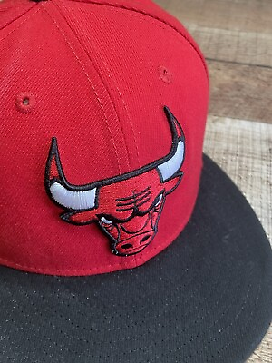 #ad Chicago Bulls Snapback New Era 9FIFTY Cap NBA Hat Black Red $19.89
