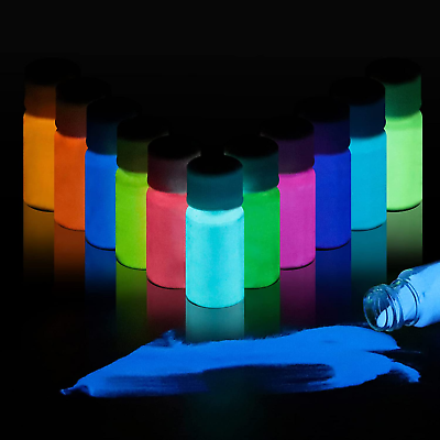 #ad Professional Title: quot;12 Color Glow in the Dark Powder: Luminous Pigment for Fine $22.99