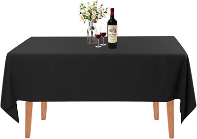 #ad 5 Pc Rectangle Tablecloth Table Cover Party Wedding Linen Colors Choose Size $16.96