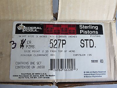 #ad 3 Sealed Power Pistons 527P STD NOS 17C1 $69.00