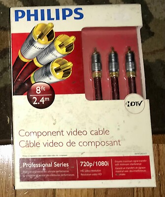 #ad Phillips 8’ Component Video Cable Professional Series SW1302U 27 $11.25