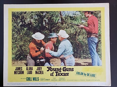 #ad 1963 ORIG LOBBY CARD *YOUNG GUNS OF TEXAS* 11x14 #2 63 5 MITCHUM LADD McCREA $7.99