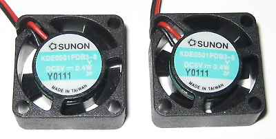 #ad 2 X Sunon 20 mm Fan 5 V DC Fan KDE0501 1.2 CFM 9000 RPM 8 mm Thick $10.95