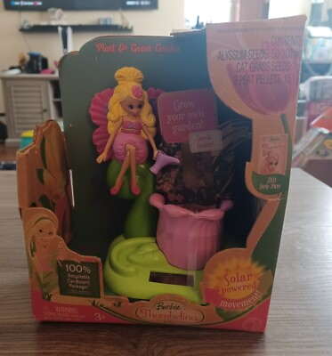 #ad Barbie Thumbelina Solar Powered Movement Grow Your Own Garden Plant And Grow NEW $28.79
