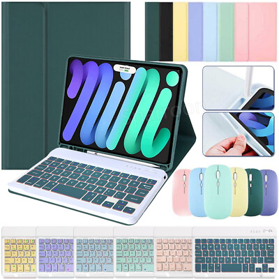 #ad Bluetooth Keyboard Mouse Smart Case Cover For iPad Mini 1 2 3 4 5 6th Generation $25.99