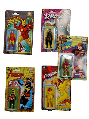 #ad LOT of 5 MARVEL Legends Action Figures 3.75 Kenner Iron Man Storm Elektra Firest $39.99
