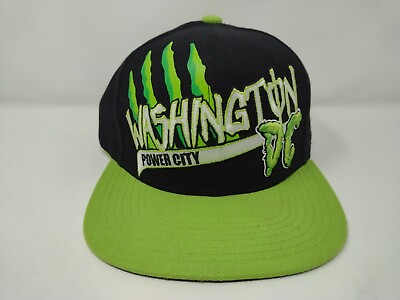 #ad Washington DC Power City Black Green Snapback Hat Adjustable Baseball Cap $15.00