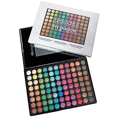 #ad Bebeautiful Professional Makeup Eyeshadow Palette with Applicators 88 Color Pal $10.12