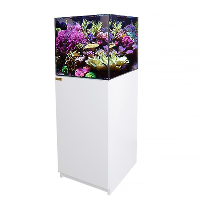 #ad 37 Gallon White Coral Reef Aquarium Tank Ultra Clear transpare Glass with Sump $1539.99