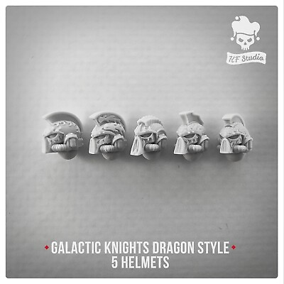 #ad Galactic Knights Dragon Helmets Space Marine Salamanders KF Studio Vulkan Bits $13.99