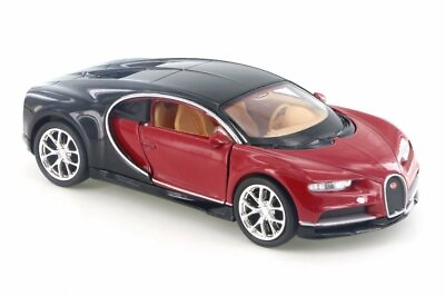 #ad Bugatti Chiron Red 4.5quot; Diecast Model Pullback Welly 43738RD* $7.95
