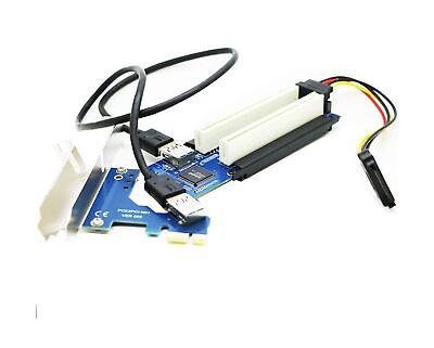 #ad Sintech PCI E Express X1 to Dual PCI Riser Extender Card with LP Bracket and ... $53.99