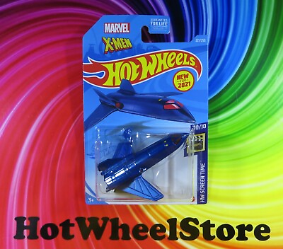 #ad 2021 Hot Wheels Blue X JET Marvel X MEN Screen Time #221 HW62 102221 $2.95