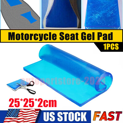#ad 2cm Motorcycle Cooling Cushion Seat Gel Pad Mat Soft DIY Saddle Reduce Fatigue $31.98