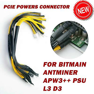 PCIE Powers Connector for Bitmain Antminer APW3 PSU L3 D3 FAST SHIP 2023 NEW $20.87