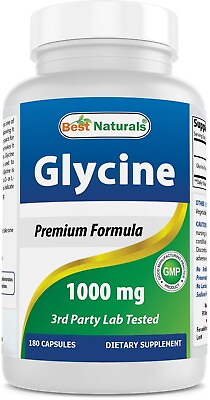 #ad Best Naturals Glycine Supplement 1000 Mg for Energy Production 180Count $15.99