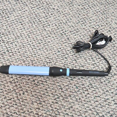 #ad Curling Iron BIO IONIC Oval Wand Blue And Black Premium Brand $34.75
