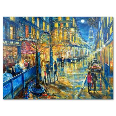 #ad Vadik Suljakov quot;Night Outquot; Original Oil Painting on Canvas Hand Signed Art $6000.00