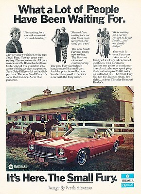 #ad 1975 Plymouth Fury Original Advertisement Print Art Car Ad J615 $11.95