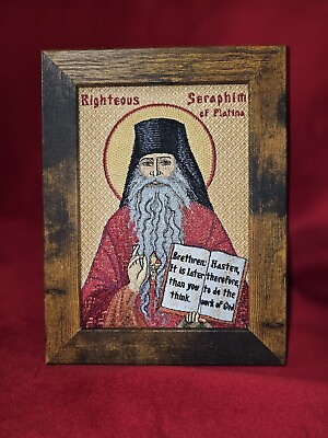 #ad Fr. Seraphim Rose 5x7 Byzantine Orthodox Christian Icon Embroidered $60.00